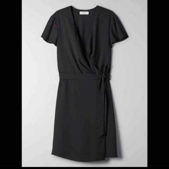 SOLD - Aritzia babaton black wrap dress size small - Picture 4 of 6
